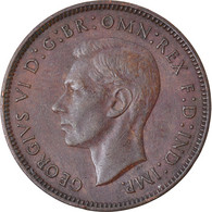 Monnaie, Grande-Bretagne, George VI, Farthing, 1944, TB+, Bronze, KM:843 - B. 1 Farthing
