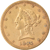 Monnaie, États-Unis, Coronet Head, $10, Eagle, 1895, U.S. Mint, Philadelphie - 10$ - Eagle - 1866-1907: Coronet Head