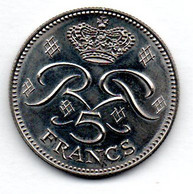 Monaco - 5 Francs 1974  --  état  SUP - 1960-2001 Franchi Nuovi