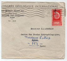 CONGRES DE GEOLOGIE - ALGER / 1952 LETTRE A ENTÊTE => MAROC (ref LE4300) - Autres & Non Classés