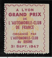France - Vignette Thème Automobile Lyon 1947 - Neuf Sans Gomme - TB - Other & Unclassified