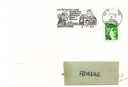 GIRONDE - Dépt N° 33 = MONTAGNE 1980 =  FLAMME Type II = SECAP Illustrée 'EGLISES ET VINS SAINT EMILION ' - Mechanical Postmarks (Advertisement)