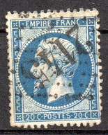 France 1862 Empire Franc N° 22 Oblitéré GC 2145  Cote : 2,00€ - 1862 Napoleone III