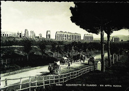 CPSM   Attelage Champetre   Roma   Aqueduc De Claude Sur La Rue Appia Nuova - Attelages