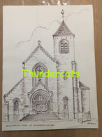 ORIGINELE  GROTE TEKENING DOOR PAUL GHYSELEN  GHIJSELEN 1991 NIEUWPOORT BAD ST BERNARDUSKERK - Dessins