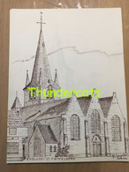 ORIGINELE  GROTE TEKENING DOOR PAUL GHYSELEN  GHIJSELEN 1991 EMELGEM ST PIETERSKERK - Dessins