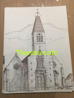 ORIGINELE  GROTE TEKENING DOOR PAUL GHYSELEN  GHIJSELEN 1991 DUDZELE ST PIETERSKERK - Dessins