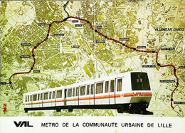 METRO  - LILLE -  PLAN VAL 1987 - Métro