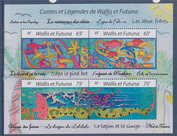 Bloc 4 Timbres Neufs Dentelés Wallis Et Futuna BF19 Comtes Et Légendes, Tortues, Poulpes Baleine, Serpent, Papillons, - Blocs-feuillets