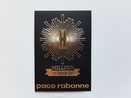 PACO RABANNE   " One MILLION   " Parfum .  Carte à Parfumer  !! - Modernes (à Partir De 1961)