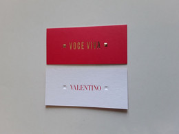 VALENTINO    " VOCE  VIVA    "  Petite Carte  .Photo  R/V  . - Modernes (à Partir De 1961)