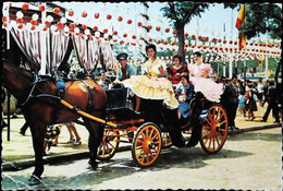 CPSM Scene Foire De Séville   Attelage   Cheval - Taxis & Fiacres