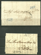 Portugal 2 Prephilatelic Letters From Lisbon And Gibraltar - P1532 - ...-1853 Prephilately