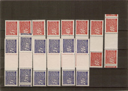 B&M Zwischenstegpaare Porto / B&M Gutter Pairs Postage Dues - Unused Stamps