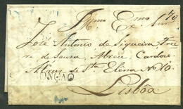 Portugal Prephilatelic Letter From Monção To Lisbon - P1535 - ...-1853 Prephilately