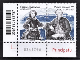 MONACO 2020 - Y.T. N° 3247 / 3248 / DUO / TRICENTENAIRE DU PRINCE HONORÉ III  - NEUFS ** - Nuovi