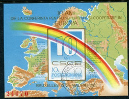 ROMANIA 1982 European Security Conference Block Used .  Michel Block 190 - Blocs-feuillets
