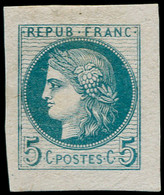 (*) FRANCE - Poste - 53, Essai En Bleu: 5c. Cérès - 1871-1875 Cérès