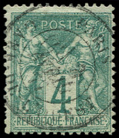 O FRANCE - Poste - 63, 4c. Vert - 1876-1878 Sage (Type I)