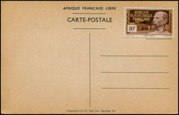 (*) AFRIQUE EQUATORIALE - Poste - 140Aa, Surcharge Incomplète "4/10/40" (sans "2"), Sur Cp Officielle "De Gaulle" - Other & Unclassified