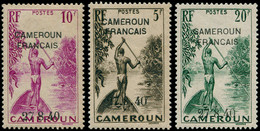 ** CAMEROUN - Poste - 230/32, Gomme Coloniale Le 232 Signé Brun: 5/10/20f. "27/8/40" (Maury 188/90) - Other & Unclassified