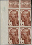 ** CAMEROUN - Poste - 294, Bloc De 4 Non Dentelé, Cdf, Erreur De Couleur: 25f. Brun Indigène (Maury 257a) - Other & Unclassified