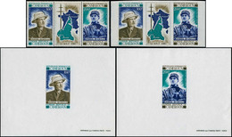 EPL CAMEROUN - Poste Aérienne - 163/4, 2 épreuves De Luxe + Triptyques Dentelé Et Non Dentelé: De Gaulle - Other & Unclassified