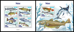 S. TOME & PRINCIPE 2020 - Fishes. M/S + S/S. Official Issue [ST200507] - Fische