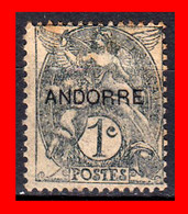 ANDORRA SELLO 1 CENTIMO DEL AÑO 1931 - Gebruikt