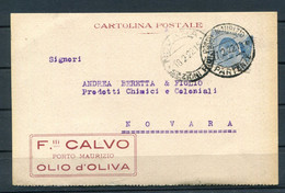 CARTOLINA PUBBLICITARI A F.LLI CALVO OLIO D'OLIVA PORTO MAURIZIO - Publicité