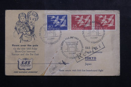 SUÈDE - Enveloppe 1er Vol Polaire En 1957 Pour Tokyo - L 73798 - Covers & Documents