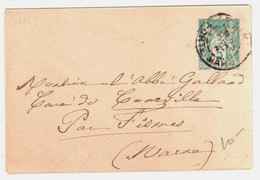 Enveloppe Entier Postal 5c Sage Vert 107x70 Mm Yv 75 -E1 Millésime 816 - Buste Postali E Su Commissione Privata TSC (ante 1995)