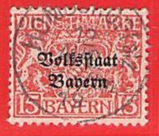 MiNr.34 D O Altdeutschland Bayern Dienstmarken - Bavaria