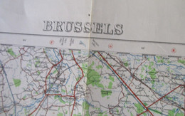 Brussel - Stafkaart - 1915 - Met Nivelles Aalst Leuven Overijse Gembloux Tienen ... - Cartes Topographiques