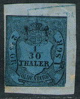 SCHWEI Auf 1/10 Thaler Blau - Oldenburg Nr. 2 III - Briefstück - Oldenbourg