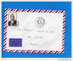 MARCOPHILIE-lettre  -Nouvelle Calédonie-CAD -LA FOA  1972-thematic Stamp-N°377  De GAULLE-pour Françe - Lettres & Documents