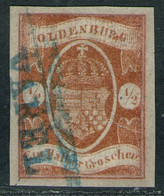 Varel Auf 1/2 Groschen Orangebraun - Oldenburg Nr. 11 B Mit DZ/Abart - Oldenburg