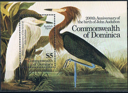 Bloc Sheet Oiseaux Aigrettes Audubon Birds Egret  Neuf MNH  ** Dominica 1985 - Autres