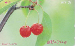 Télécarte JAPON / NTT 411-015 ** 2 NOTCHES  **- TBE - Fruit Cerise - Cherry - JAPAN Phonecard - Levensmiddelen