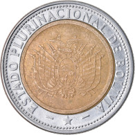 Monnaie, Bolivie, 5 Bolivianos, 2010, TTB, Bi-Metallic, KM:219 - Bolivia