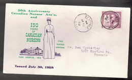 CANADA FDC Scott # 380 - Canadian Nurses Association - Unknown Cachet - 1952-1960