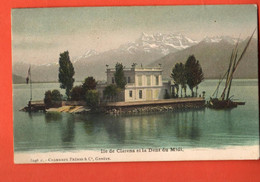 ZCD-06 Clarens Ile Et Dents Du Midi. Circulé 1906. Charnaux 5246 - VD Vaud