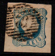 PORT019- PORTUGAL - KING PEDRO V. SC#:10. CURLED HAIR- USED -SCV (2005):USD$ 13.50 - Used Stamps