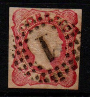 PORT026- PORTUGAL - KING PEDRO V. SC#:11. CURLED HAIR- USED -SCV (2005):USD$ 6.50 - Used Stamps