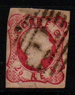 PORT030- PORTUGAL - KING PEDRO V. SC#:11. CURLED HAIR- USED -SCV (2005):USD$ 6.50 - Used Stamps