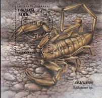 Tanzania 1994 Sc. 1242 Ragni Scorpioni Arachnids Hadogenes Scorpion Sheet Perf. - Araignées