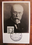 CPA Ak 1937 Stamp Masaryk 50 Haleru 10 Hrad Smutek Ceskoslovenska Maximum Carte - Briefe U. Dokumente