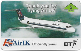 UK - BT - L&G - BTO-121 - Air UK, Efficiently Yours - 505K - 5Units, 5.000ex, Mint Rare! - BT Edición General