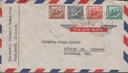 1947. ISLAND.5, 10, 25 And 50 Aur Fish On Cover To REYKJAVIK 26. XII. 47 TO Schweiz. ... () - JF366948 - Brieven En Documenten