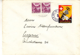 Suisse - Lettre Militaire De 1940 - Oblit Feldpost Mot Inf KP - Exp Vers Luzern - Altri & Non Classificati